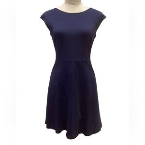 New York & Company Elegant Navy Blue Knit Dress Size XS